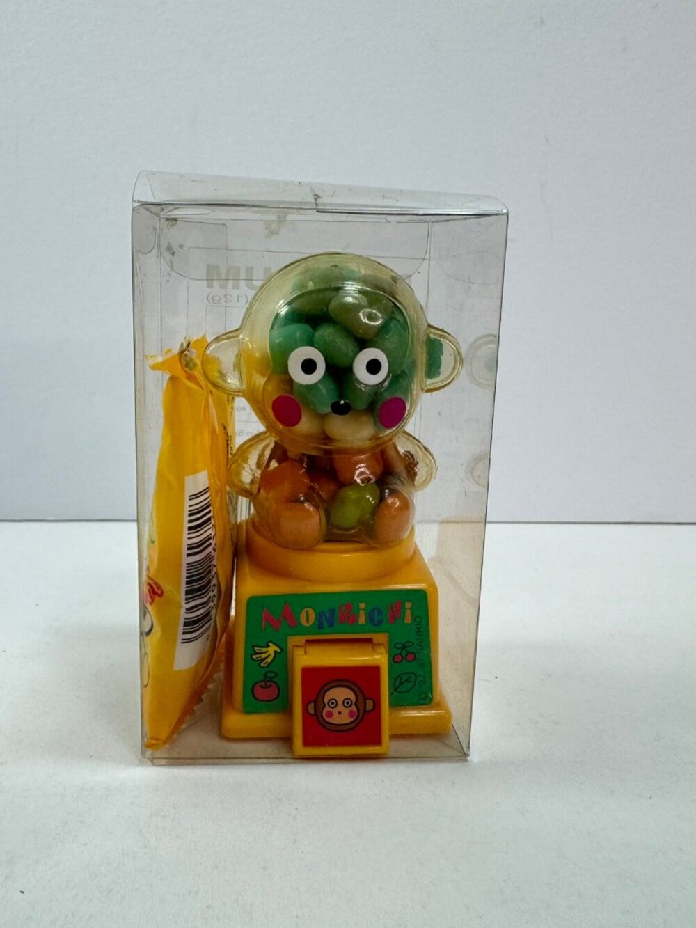 vtg Sanrio Monkichi Monkey mini gum candy dispenser toy w/ Gum Pack 1997